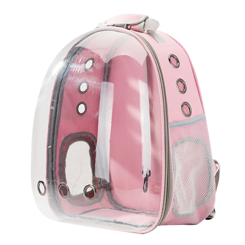 High Quality Transparent Pc Oxford Fabric Pet Travel Bag Waterproof Backpack Convenient Breathable Outdoor Pet Carrier Bag