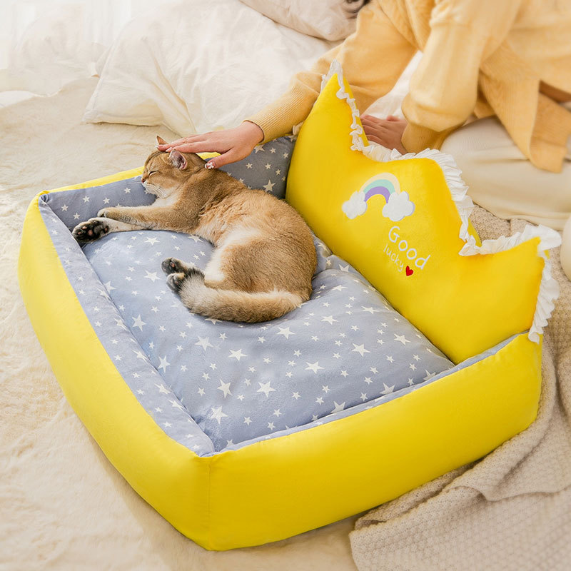 Factory Directly Selling Removable And Washable Cushion Four Seasons Large Space Pet Bed Rectangular Cat Dog Bed Pet Bed
