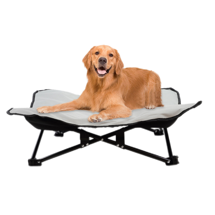 Outdoor Waterproof Metal Stainless Steel Frame Fold Pet Bed Raised Breathable Elevated Dog Bed