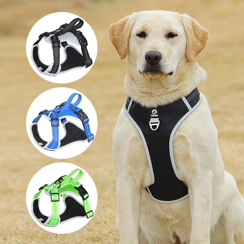 High Quality Reflective Pet Dog Harness Padded Dog Chest Strap Belt Vest Adjustable No Pull Dog Harness Custom Pet Supplier