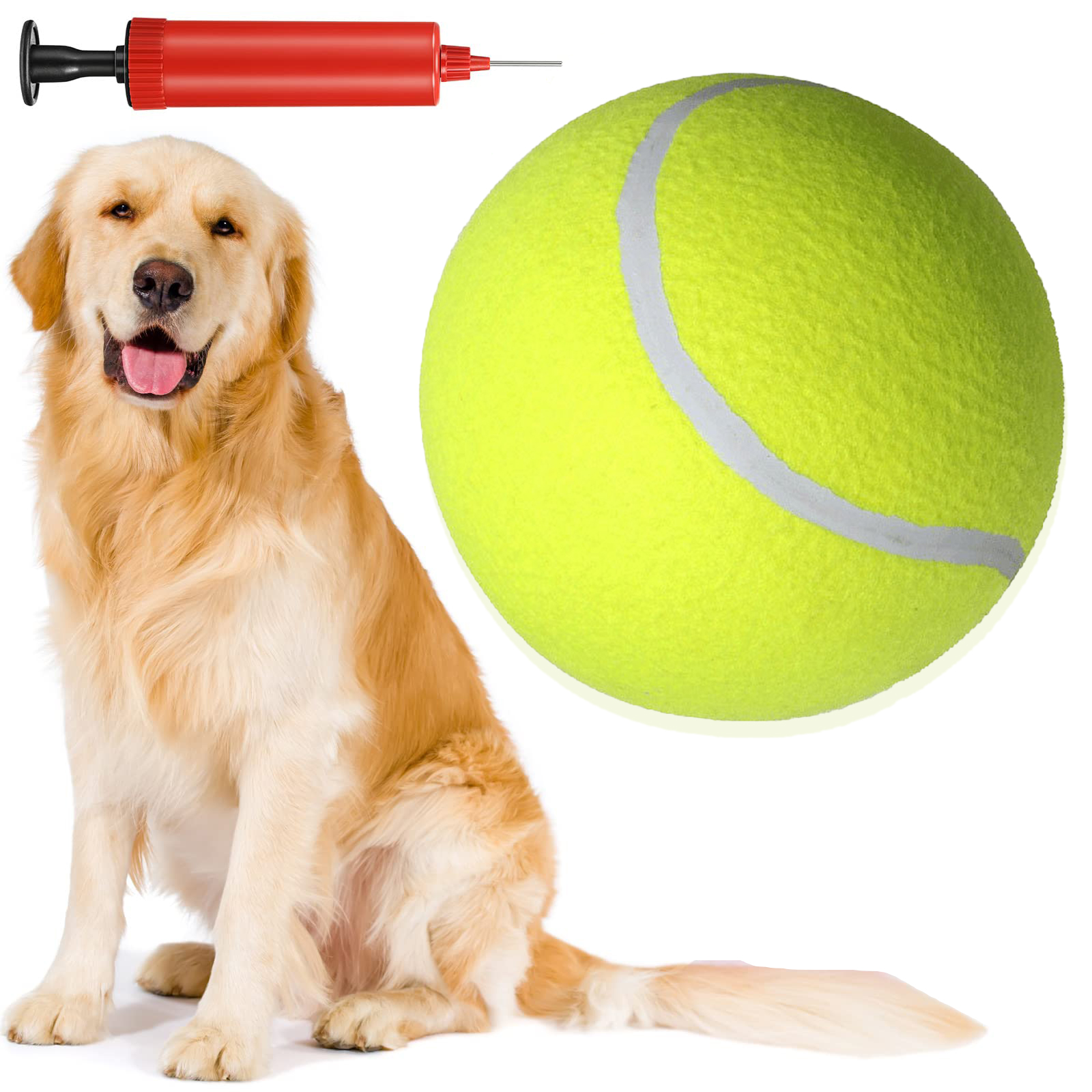 Factory Direct Big Huge 9.5 Inches Inflatable Tennis Ball Eco Friendly Indestructible Pet Interactive Dog Toys