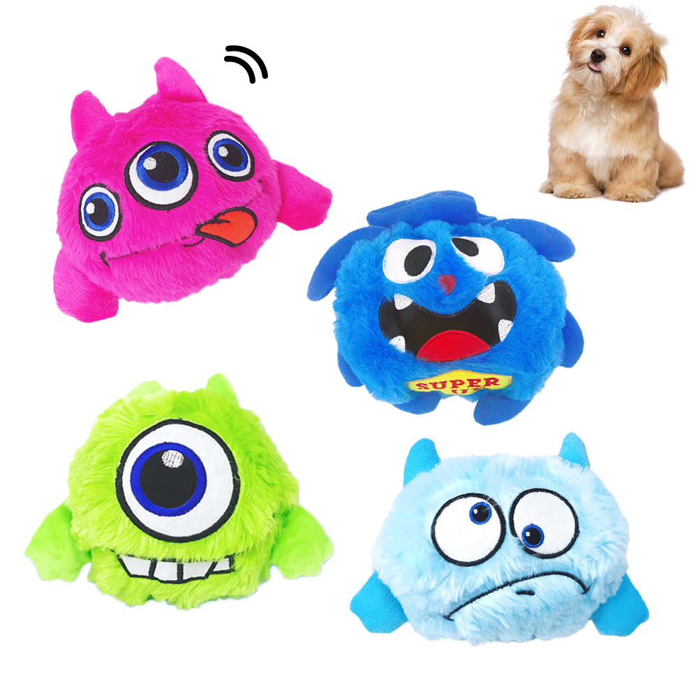 Hot Sale Electric Walking Interactive Indestructable Luxury Automatic Smart Dog Toy Ball Plush Pet Dog Toys