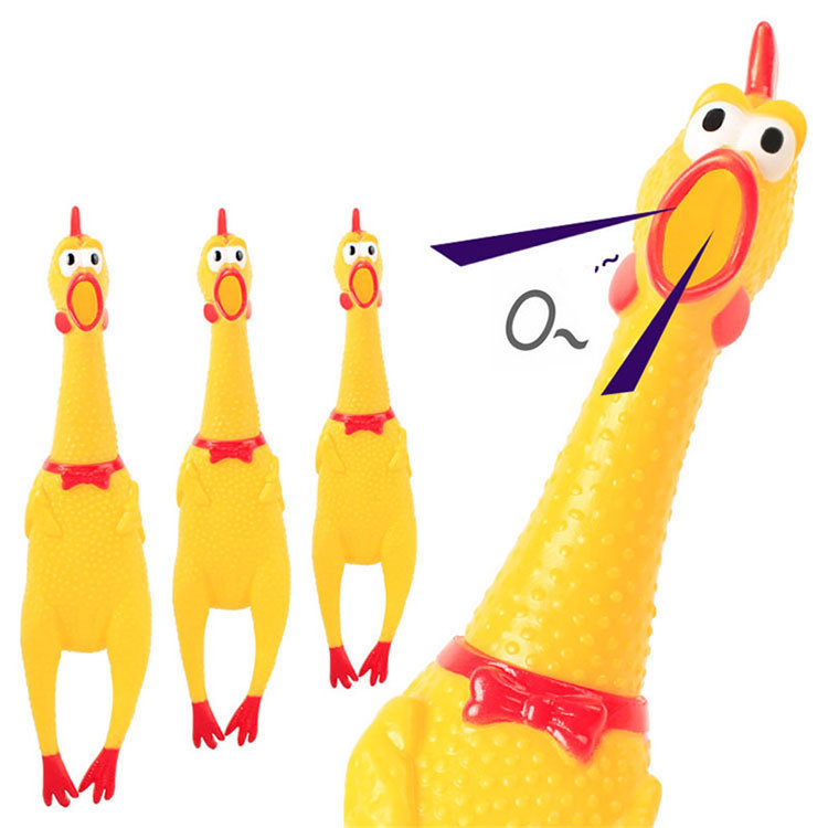 Beejay Factory Direct Eco Friendly Funny Cute Screaming Chicken Soft Small Pet Dog Sound Squeaky Chew Toys