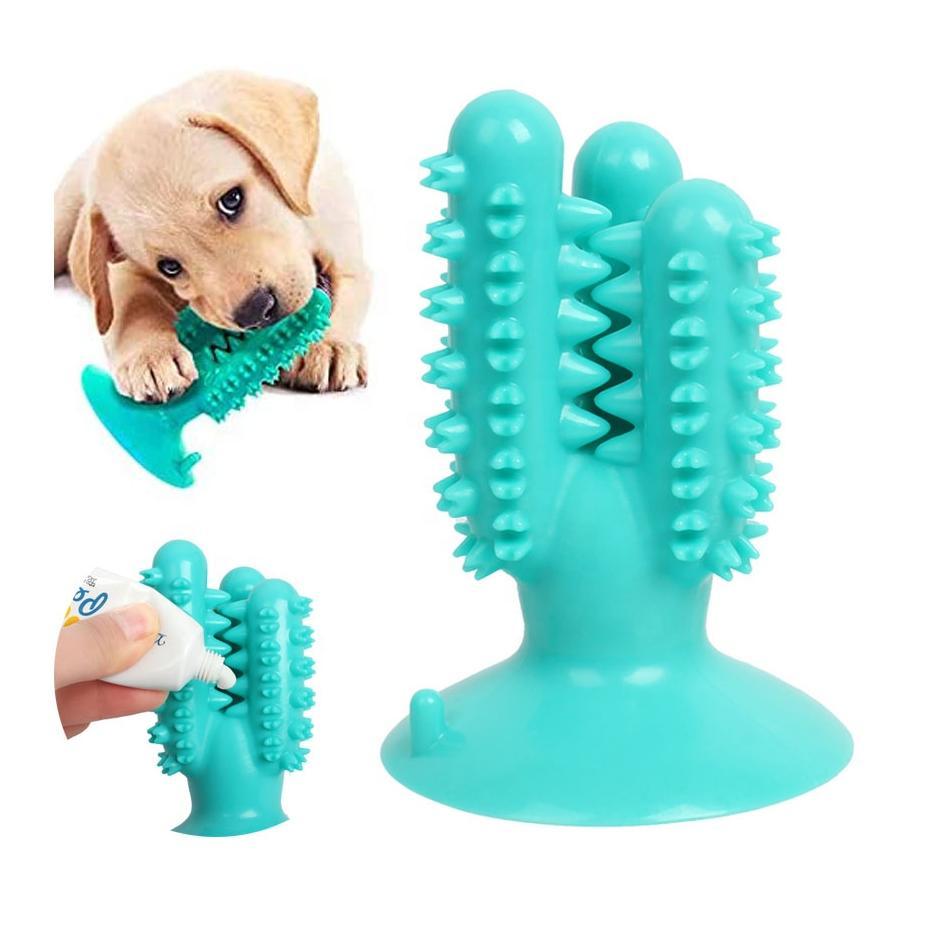 2023 New Best Seller Rubber Cactus Cute High Quality Bite Resistant Molar Stick Pet Dog Toothbrush Chew Toys For Aggressive Chew