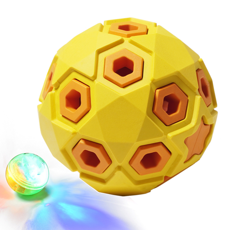 Beejay 2023 Hot Sale New Funny Eco Friendly Rubber Active Rolling Bell Interactive Molar Pet Dog Chew Ball Toy