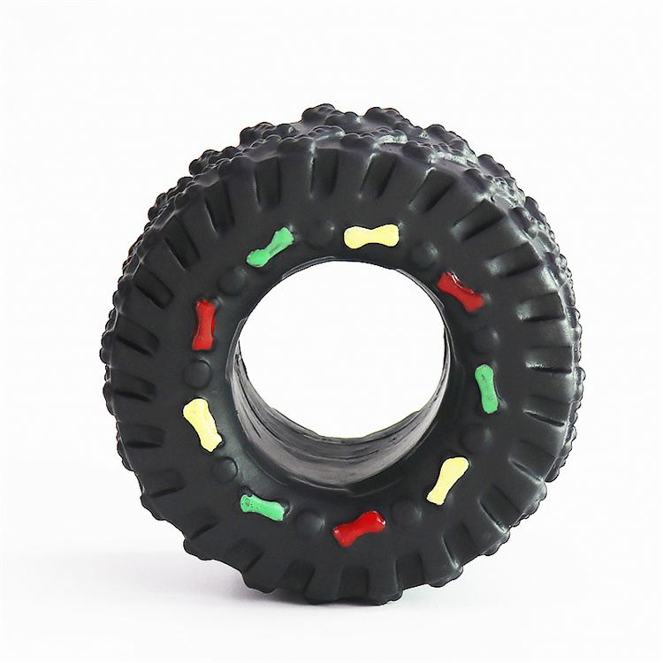 Manufacturer Wholesale Eco-friendly High-quality Dog Chewing Tire Toys Small Dog Squeaky Toy Pet Dog Teeth Cleaning Chew Toy