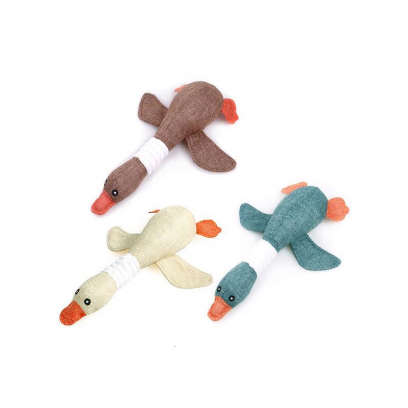 Beejay High Quality Bite Resistant Interactive Pet Toys Duck Mr Quackers Toy Set