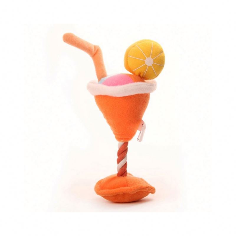 Beejay Wholesale Creative New Pet Bite Resistant Clean Teeth Relieve Boredom Ice Cream Cup Chew Squeak Sounding Plush Toys