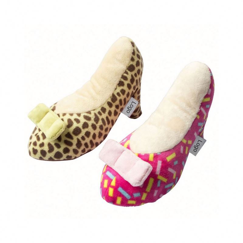 Beejay High-heeled Shoes Dog Bite-resistant Molar Teeth Cleaning Slippers Sounding Plush Pet Toys