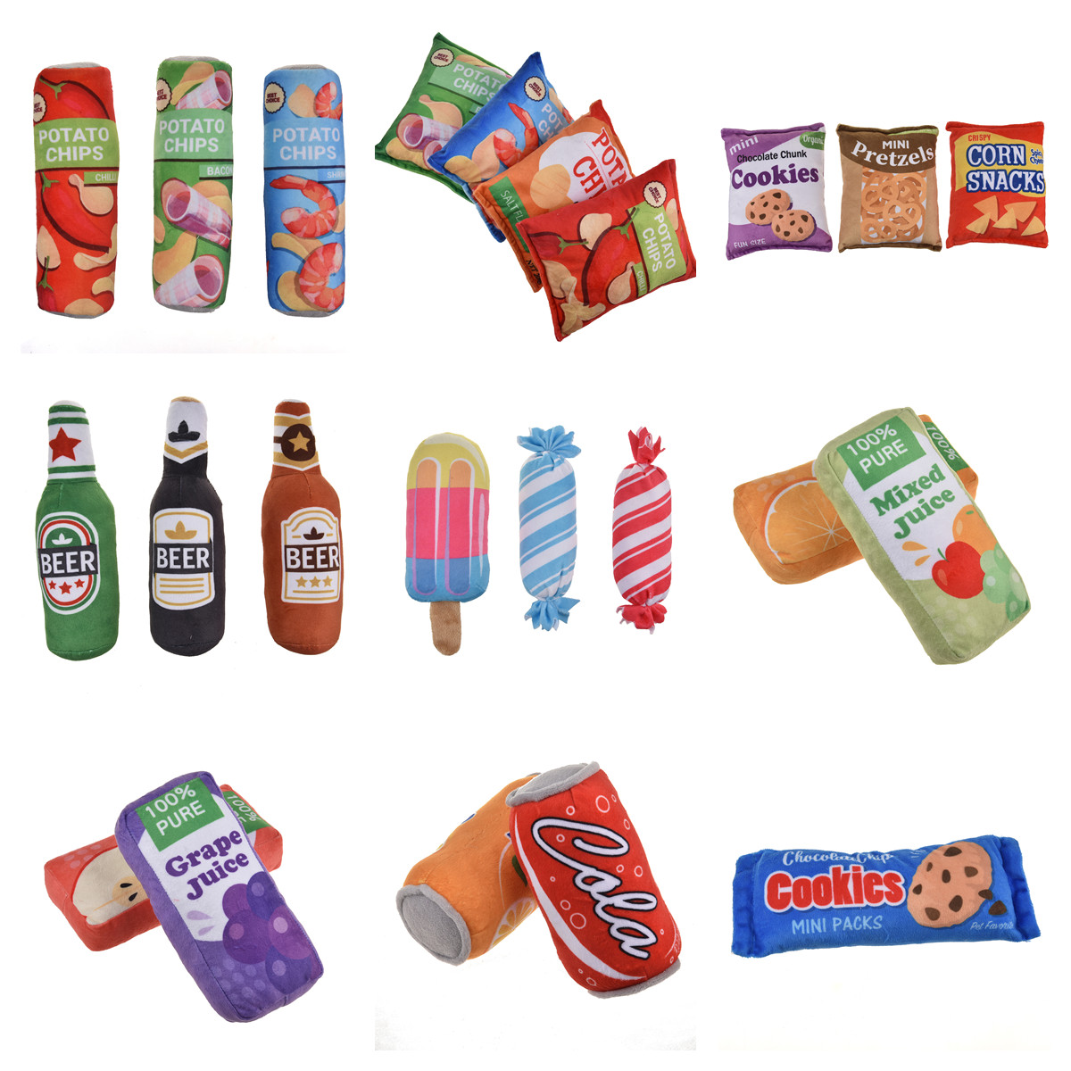 Bjq173 Custom Stuffed Juice Drink Pet Toys Plush Dog Soft Toys Pet Toys