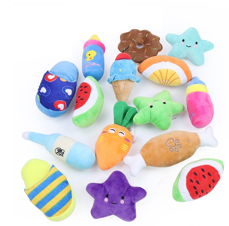 Wholesale New 2023 Cheap Cute Soft Interactive Squeaky Pet Dog Plush Toys Pet Dog Chew Toys