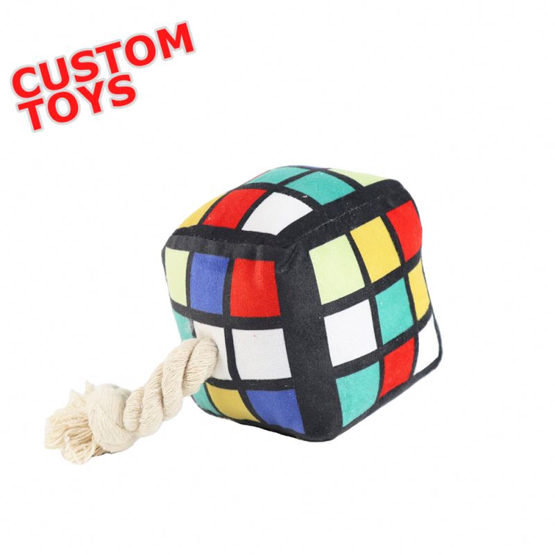 Wholesale 2022 Custom Dice Durable Designer Interactive Dogs Interactive Tug Toy Pet Dog Rope Plush Toys Pet Dog Soft Toys