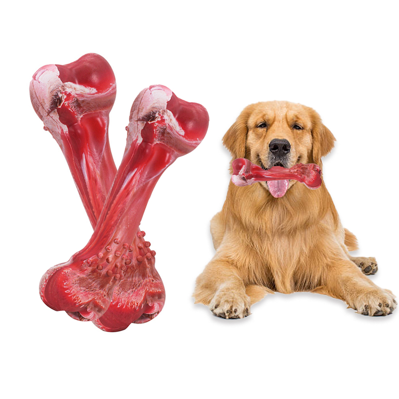 Wholesale Eco-friendly Rubber Tpr Bone Shape Indestructible Dog Chew Toy Pet Toy For Aggressive Chewers