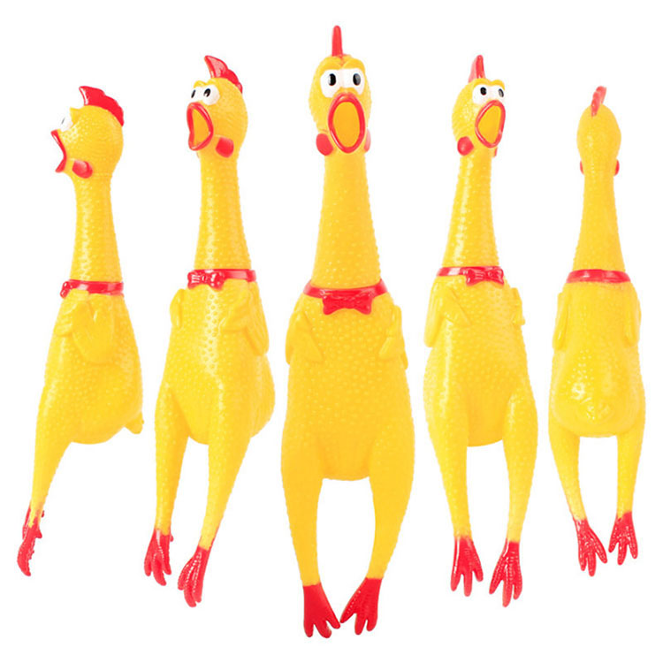 Beejay Wholesale Cute Funny Eco Friendly Soft Bite Resistant Tpr Rubber Dog Toys Squeaky Chew Pet Chicken Toys