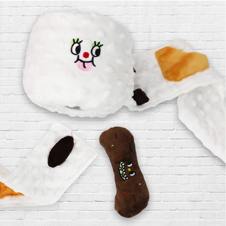 Pet Beejay Interactive &amp; Movement Squeak Toys Dogshit And Toilet Paper Puzzle Hide And Seek Dog Toy Chewer For Puppies