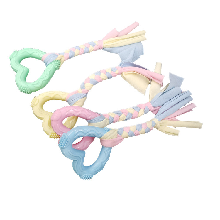 Beejay 2023 New Design Korean Cute Cheap Tpr Rubber Molar Rope Rubber Dog Toys Pet Dogs Interactive Puppy Toys