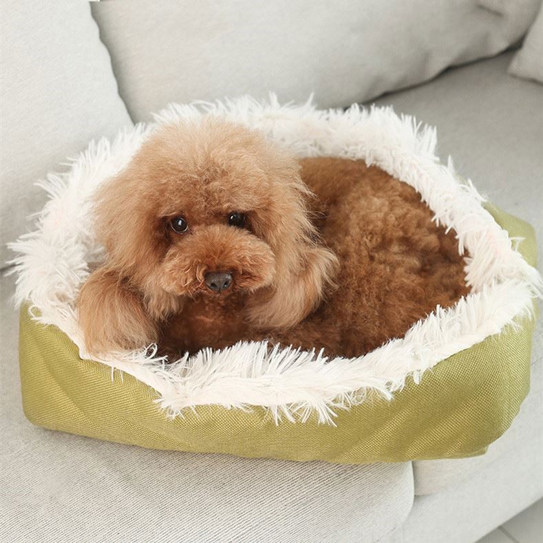 2 In 1 Premium Pet Dog And Cat Pp Cotton Waterproof Plush Pet Sofa Nest Dog And Cat Bed