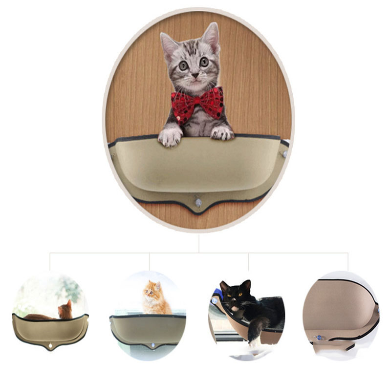 Wholesale Removable Eva Rest House Window Lounger Sunbathing Hammock Suction Cups Warm Pet Cat Bed
