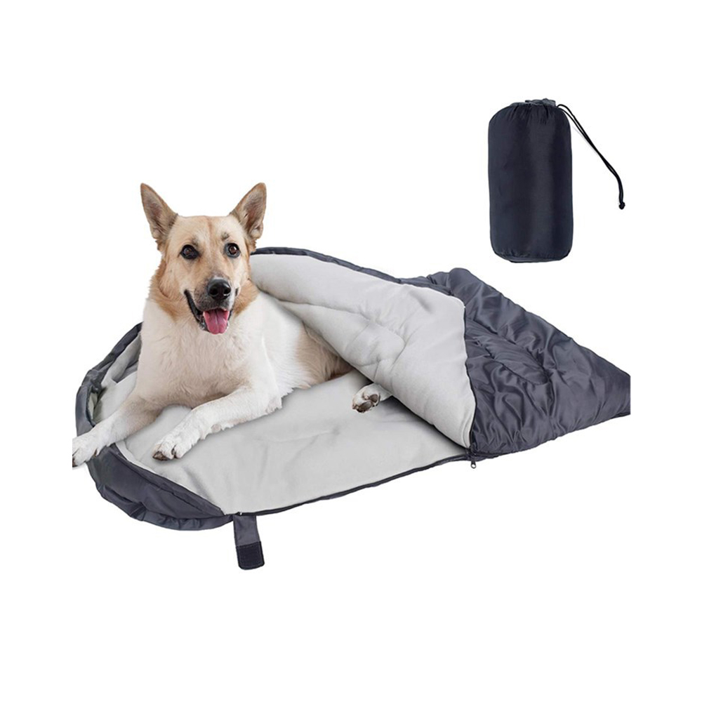 Wholesale Lightweight Portable Waterproof Washable Outdoor Pet Dog Sleeping Bag Plush Durable Luxury Dog Pet Winter Camping Bed