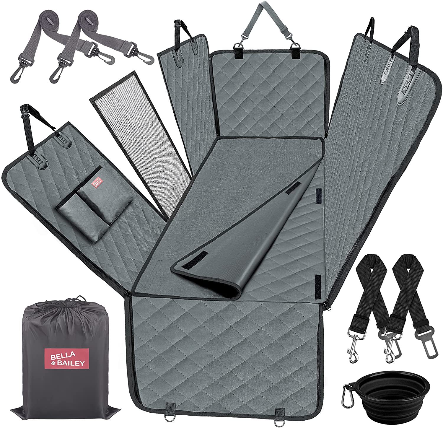 Hot Sale Foldable Waterproof Multifunctional Durable Pet Dog Car Seat Protector Cover Hammock Mat
