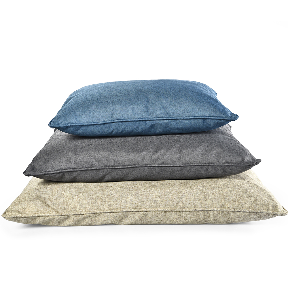 Petstar Imitation Linen Fabric Soft Dog Bed Cushion Dog Crate Pad Pet Bed