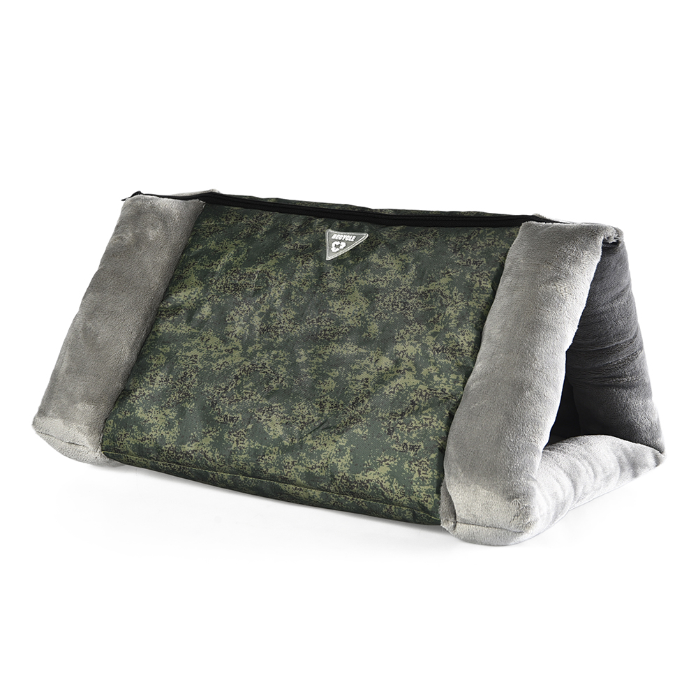 Petstar Recycled Fabric Cat Tunnel Bed Comfort Foldable Cat Cushion Bed
