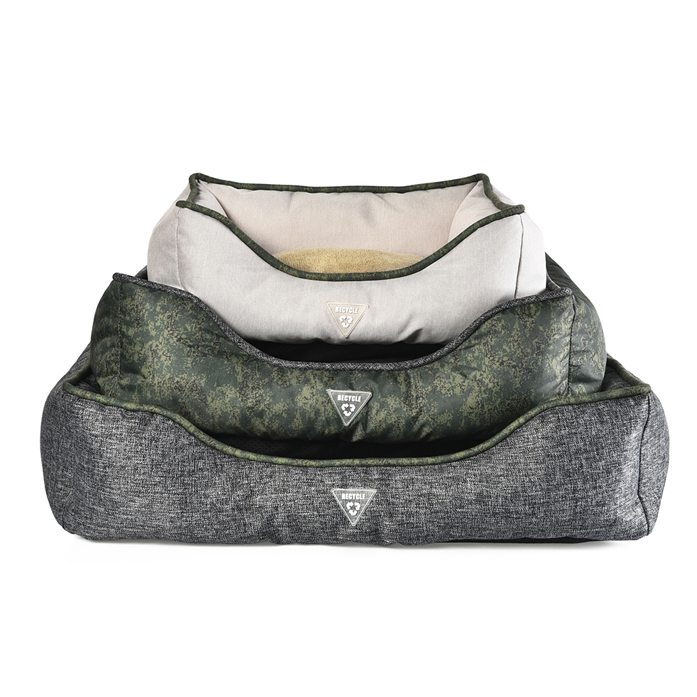 Petstar Eco Friendly Recycled Fabric Anti-slip Large Dog Bed Premium Pet Bed