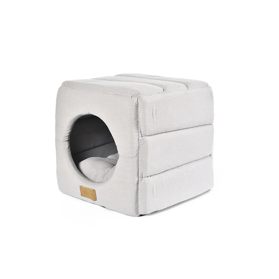 Petstar 2 In 1 Foldable Cat Cave Kitten Hideaway Comfortable Indoor Pet Bed
