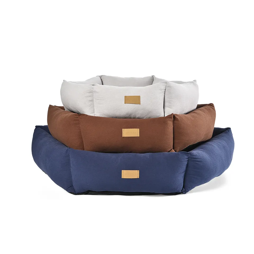 Petstar Wholesale Custom Size Cat Round Bed Anti-slip Cute Puppy Dog Bed