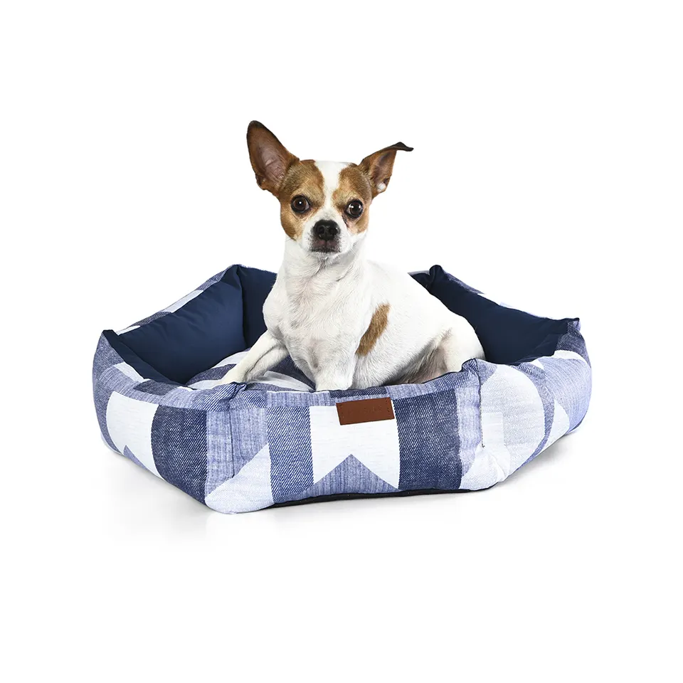 Petstar Custom Indoor Cat Round Bed Anti-slip Luxury Puppy Dog Bed