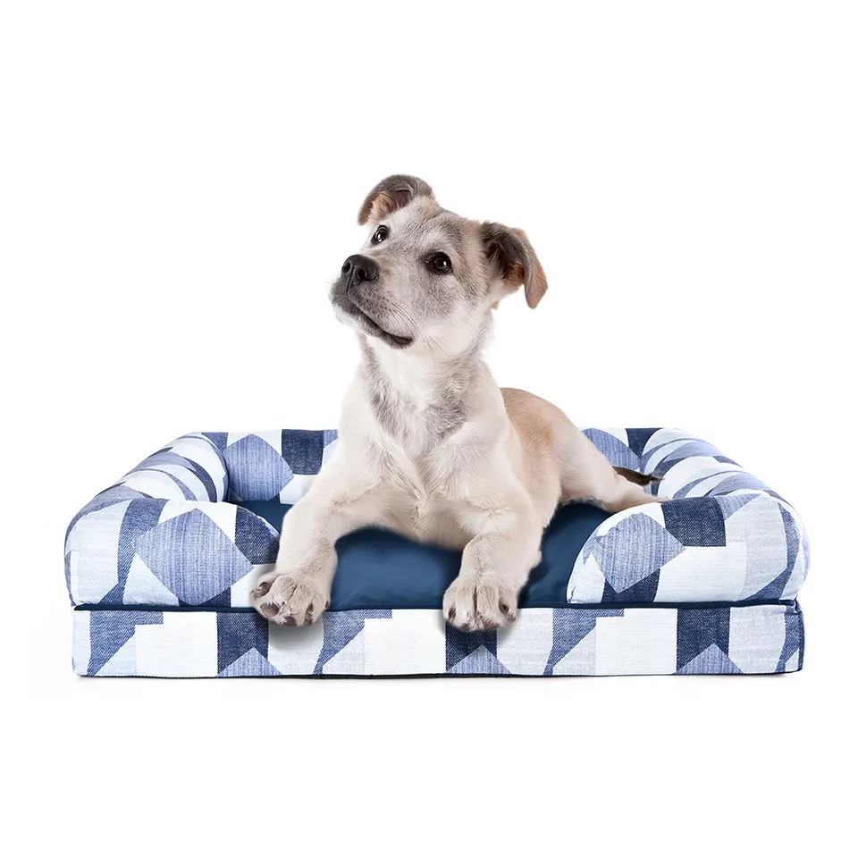 Petstar Hot Sale Custom Logo Nonskid Bottom Large Dog Couch Soft Pet Bed