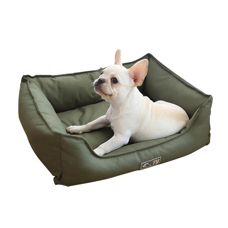 Oxford Fabric Pp Fiber Hand Wash Linen Hund Bett Sofa Large Dog Bed Mat Linen Luxury Dog Bed For Pets