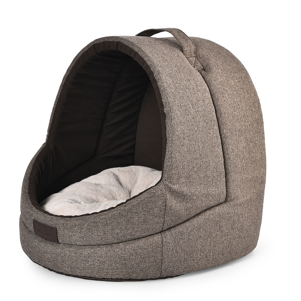 Easy To Carry Cat Hooded Tent House Cozy Cat Bed With Removable Cushion
