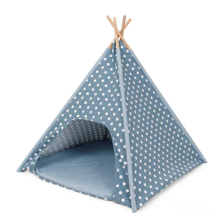 Oxford Fabric Integrated Easy Carry Comfortable Four Sticks Dog Pet Teepee Cat Tent