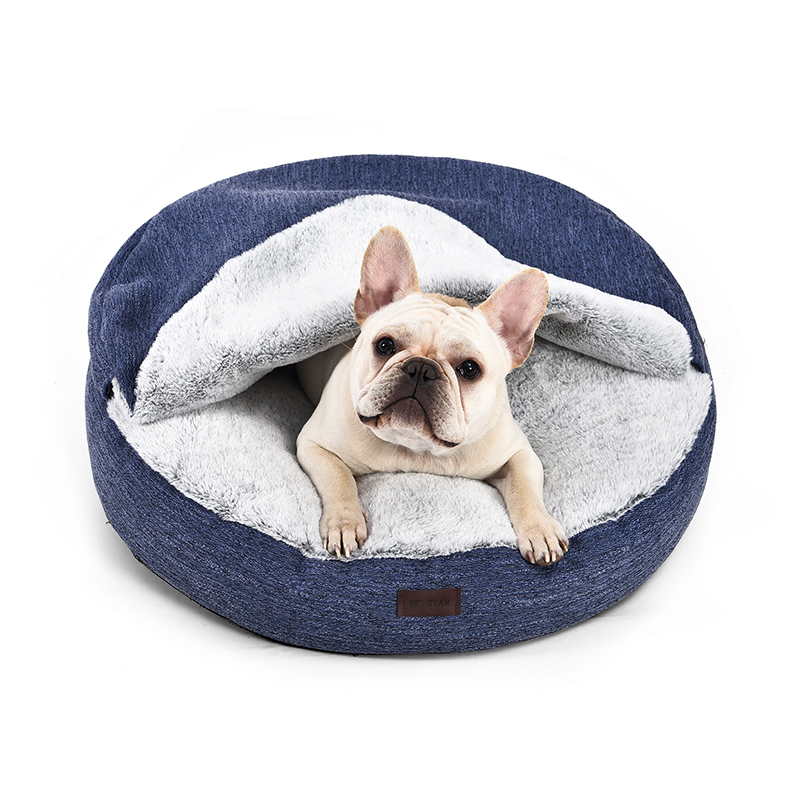 Petstsar Hot Selling Warming Cozy Pet Cuddler Luxury Dog And Cat Bed With Blanket For Warmth