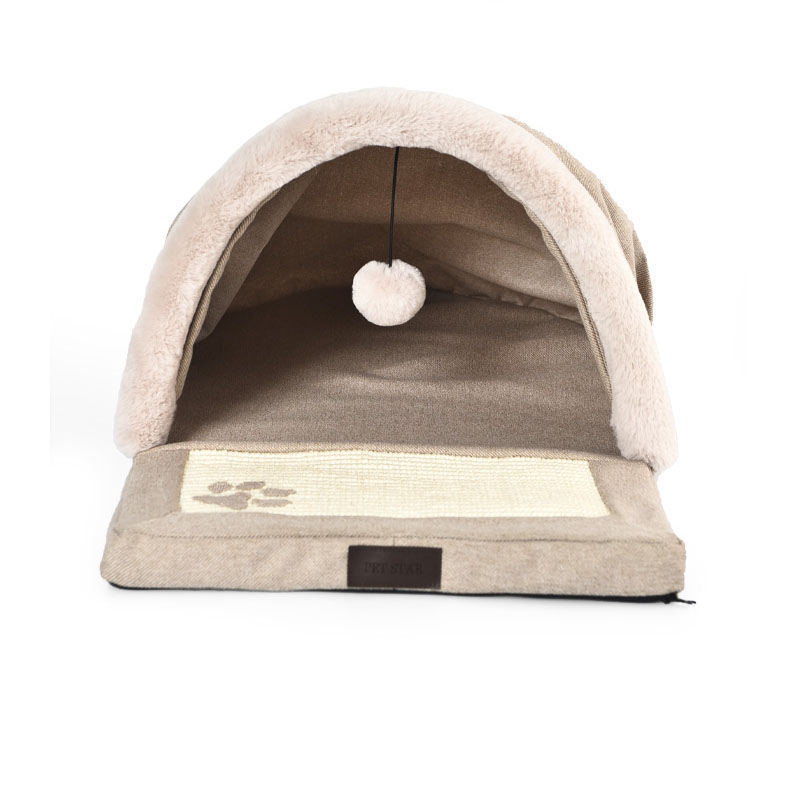 Petstar Cute Shoe Shaped Cat Scratch Mat Cat Cave Bed With Hanging Ball