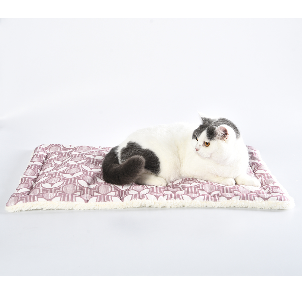 Soft 100% Recycled Pet Blanket Floral Print Cat Cover Carpet Dog Bed Blanket