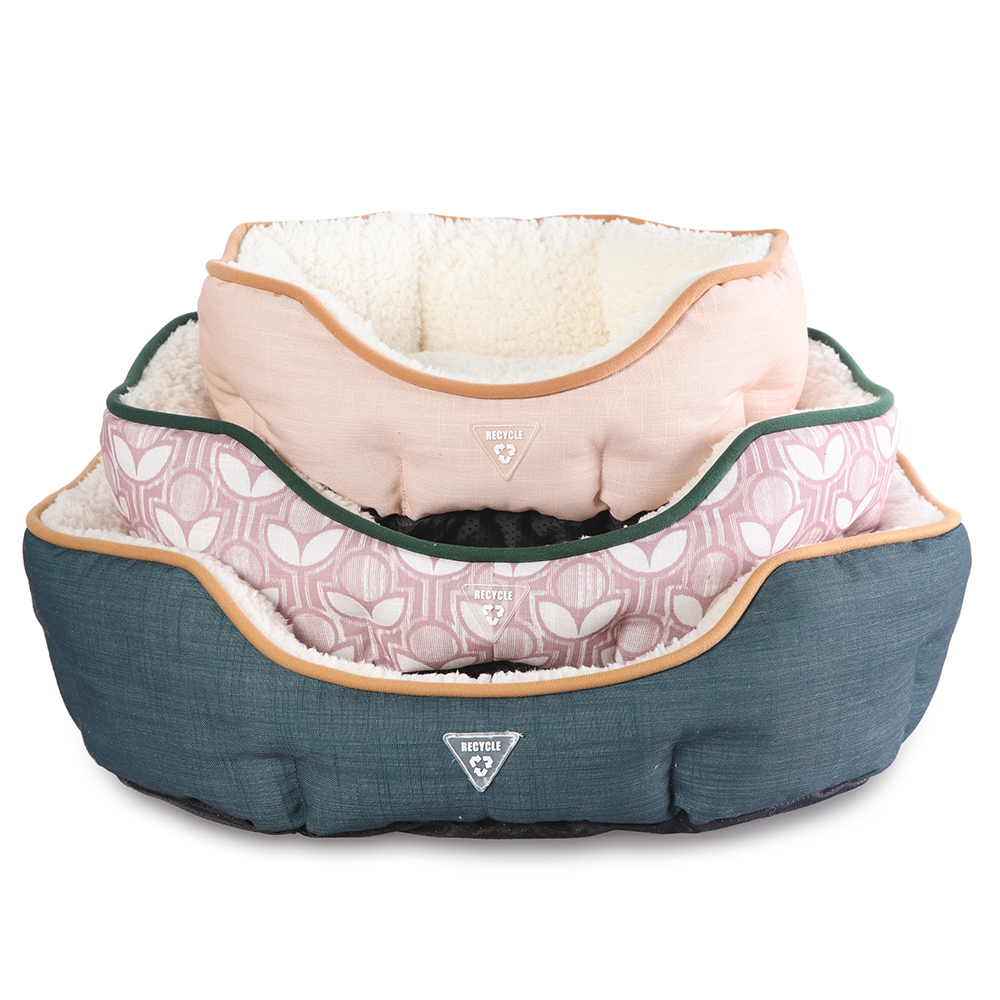 Eco Friendly Recycle Round Warming Pet Bed Puppy Kitten Indoor Pet Cozy Bed