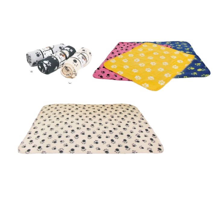 High Quality Soft Dog Bed Pet Cushion Mat Soft Paws Printed Pet Blanket Dog Pad