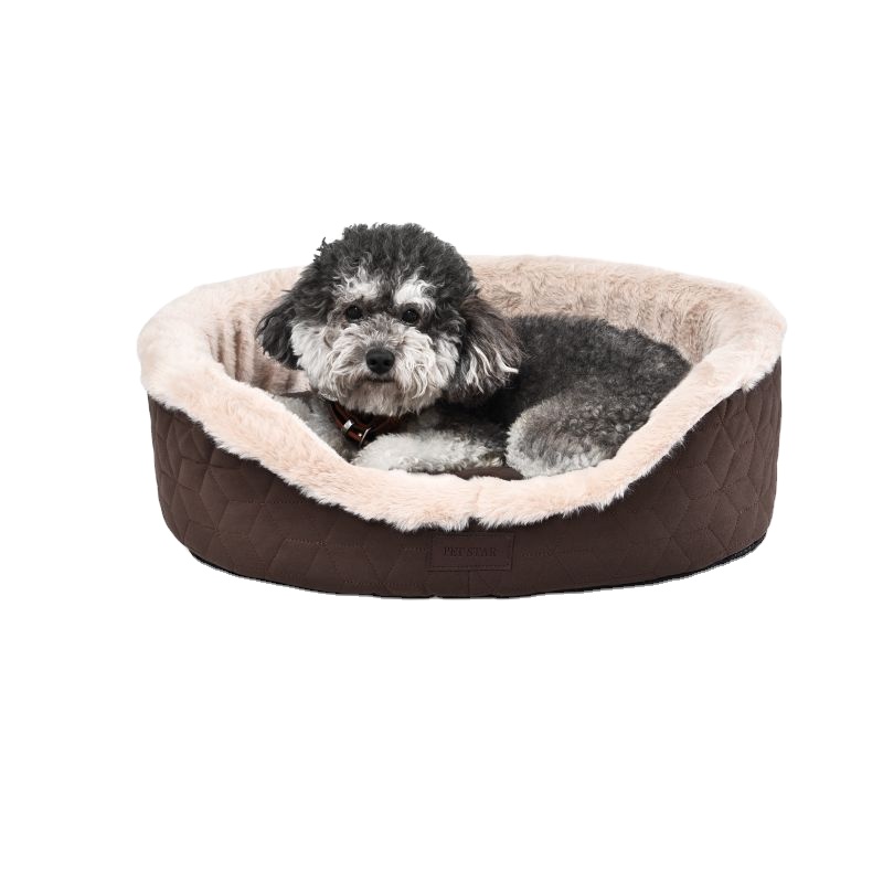 Wholesale Soft Rectangle Pet Bed Sofa Custom Modern Quilting Warm High Rise Dog Bed