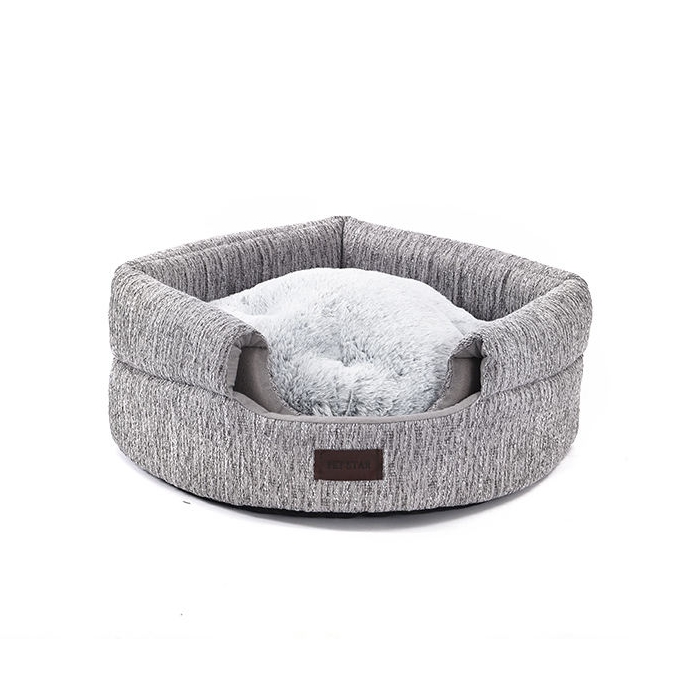 Attractive Plush Ball Design Classic Color Fabric Cosy Small Pet Dog Cave Bed