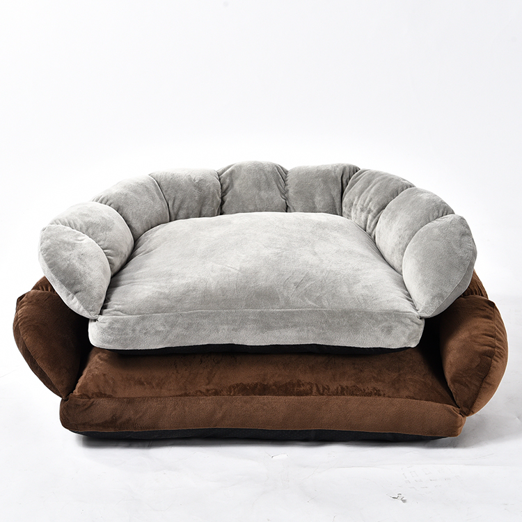 Widely Used Superior Quality Faux Suede Fabric Square Pet Dog Sleeping Bed