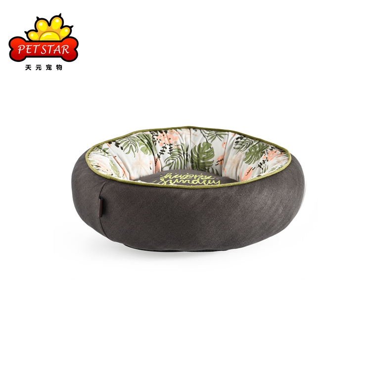 2022 New Design Fluffy Round Plush Soft Washable Dog Pet Cat Bed Cozy Bed Dog