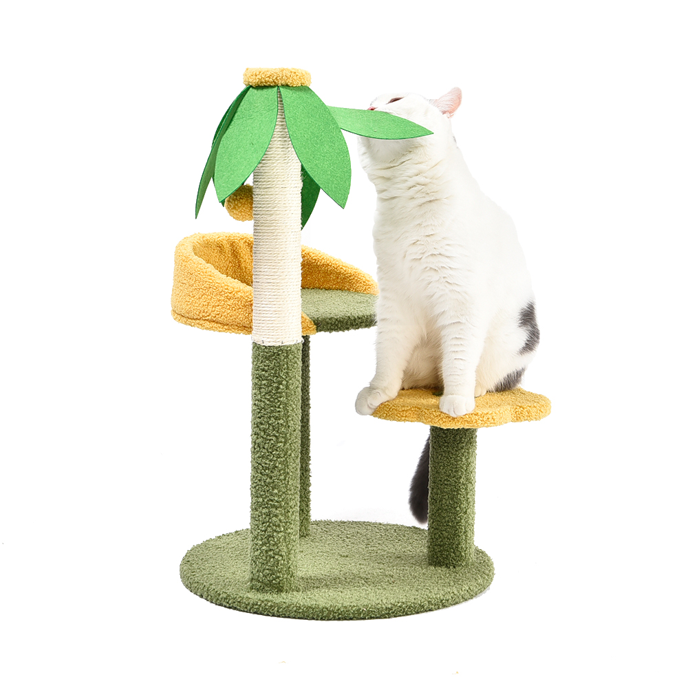 High Quality Cat Toys Sisal Rope Scratching Post Cactus Climbing Frame Cat Tree Flower Tower