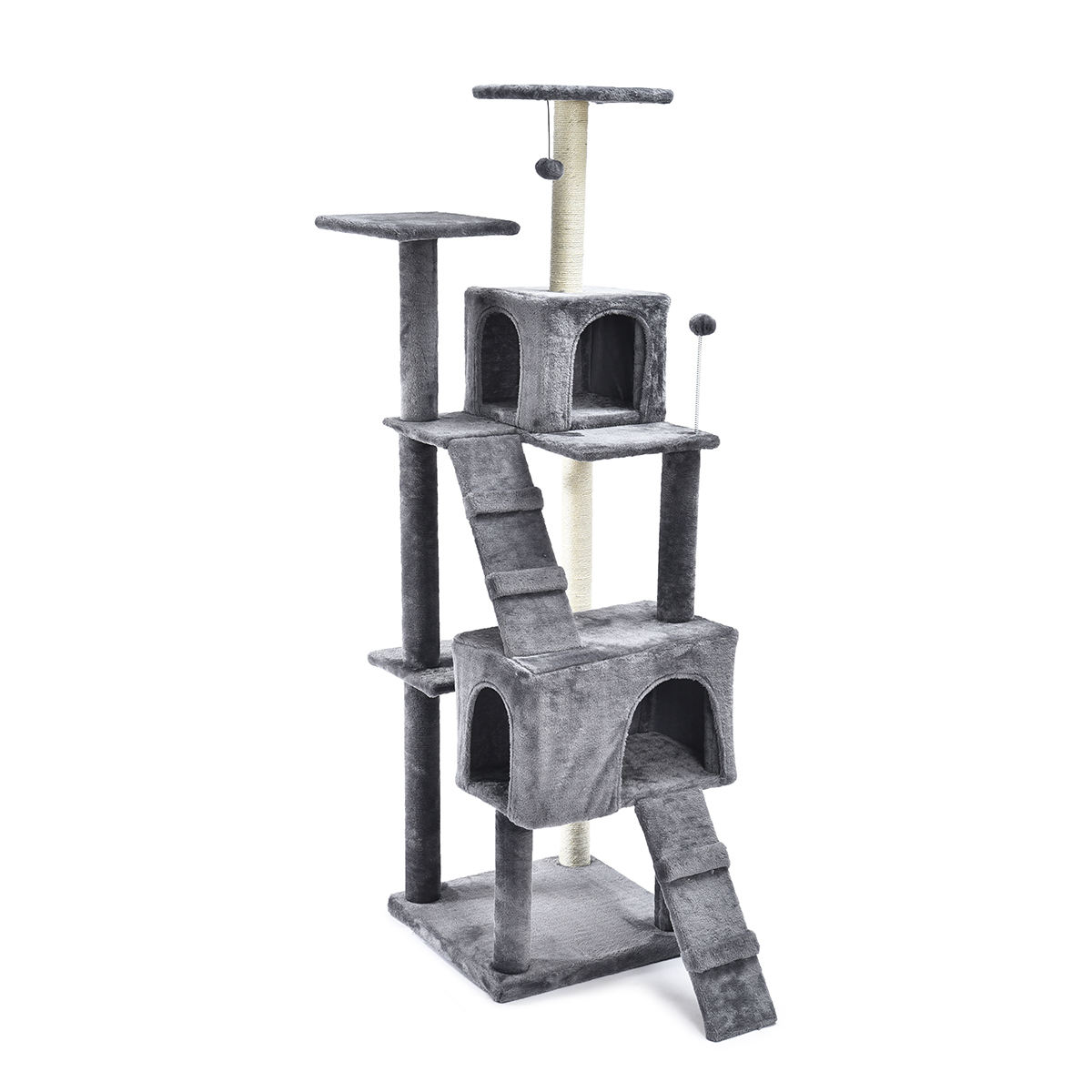 Tinayuan Pet Classic Style 170cm Multi Level Cat Condo Tower With Saisal Post And Play Ball