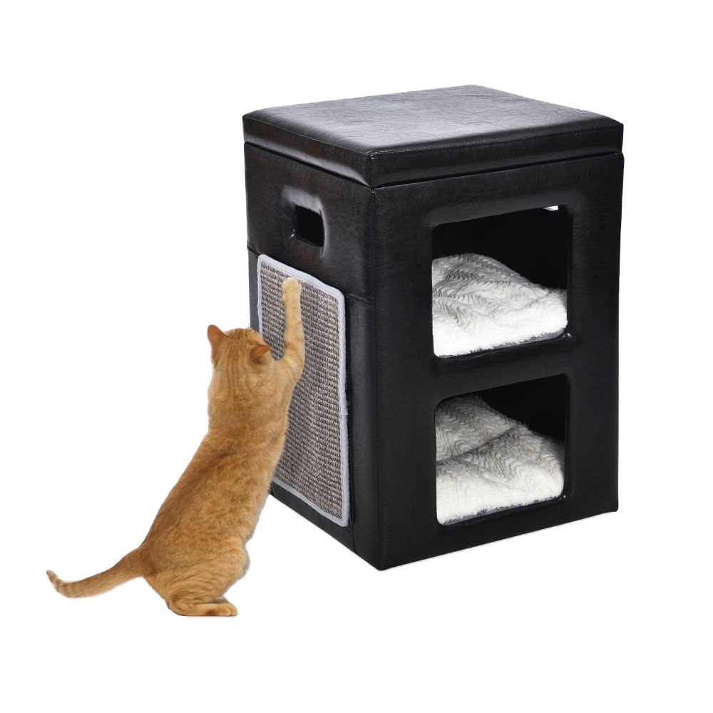 2022 High Quality Super Markets Fur Wood Cat Tree Furniture Cat Bed Pet
