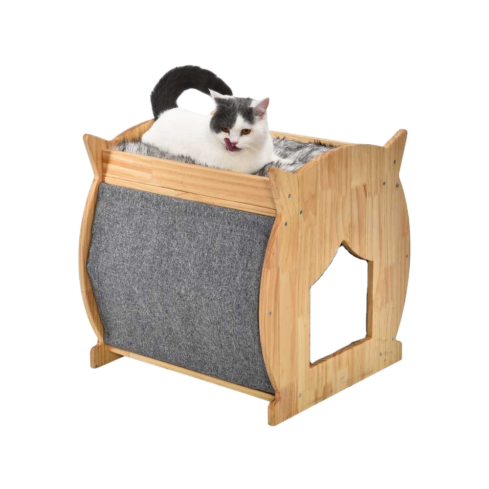 Wholesale Fun And Exercise Wood+faux Modern Cat Tree Furniture Cat Tree House