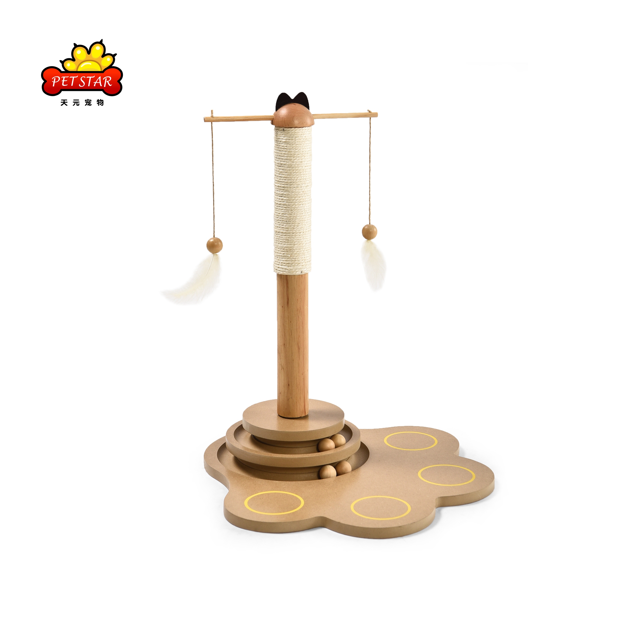 46*44*h55cm Luxury Advanced Animal Shape Cat Scratcher With Cat Paw Base