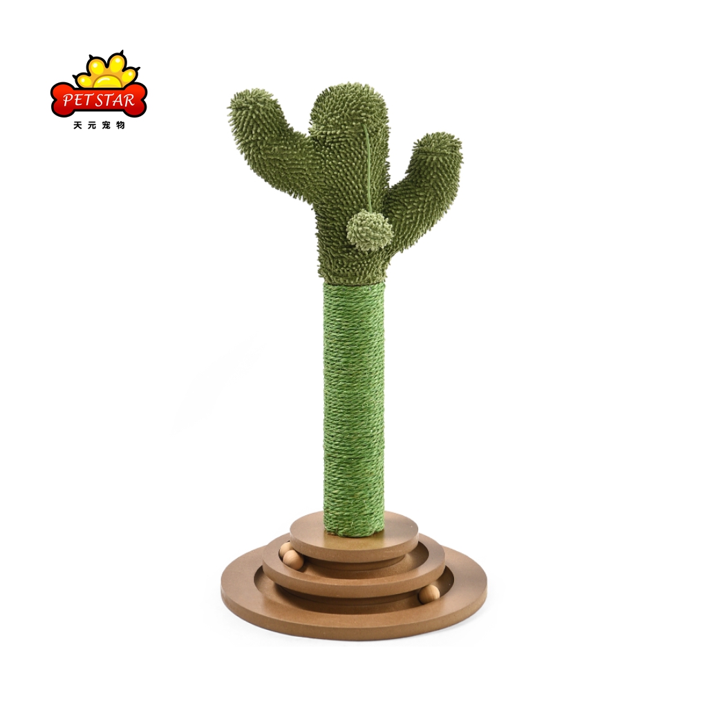 2022 New Fancy Velboa 23.6 In Iq Scratcher Sisal Ood Cactus Cat Scratcher Cat Tree