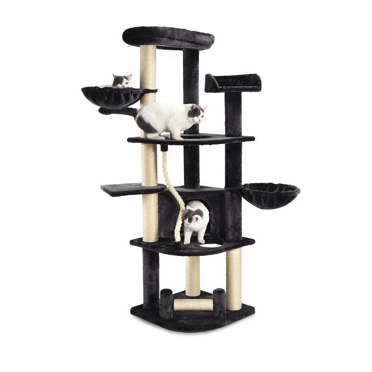 Soft Cozy Cheap Nice Luxury And Fashion Solid Wood Wholesale Pet Cat Tree Climbing
